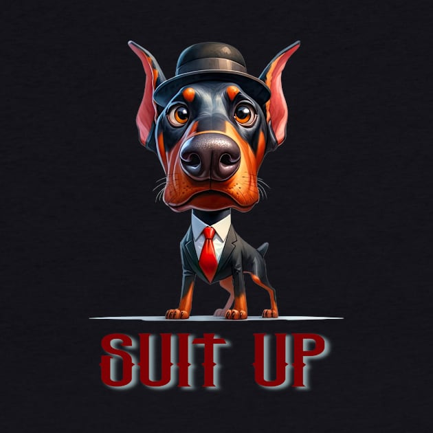 Suit Up Doberman by Tee Li’s